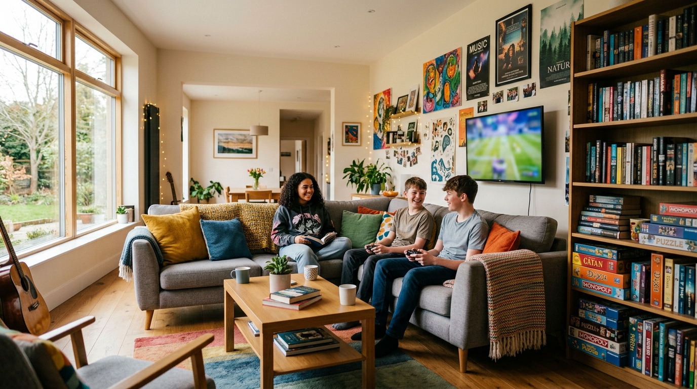 Warm children's home living area